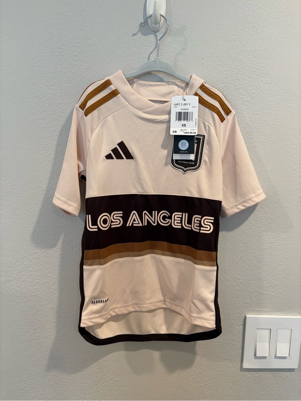 Adidas MLS LAFC 24/25 Third Jersey Linen/Brown IM5470 Youth Size XS (7/8) New - Picture 2 of 10